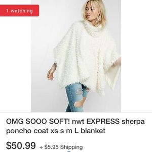 Sherpa/Faux Fur Express Poncho